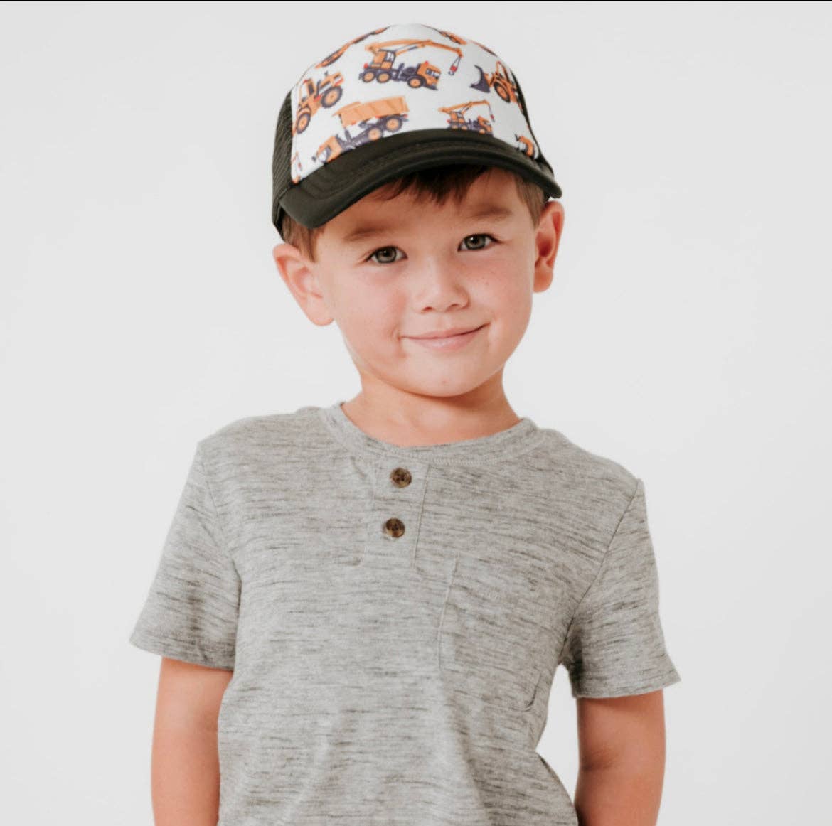 Tractors Trucker Hat: Toddler / Black