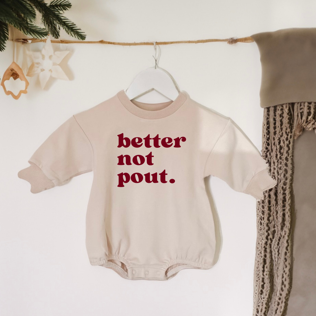 PREORDER Holiday Organic Cotton Baby Rompers: 3-6m / Message With Design Choice