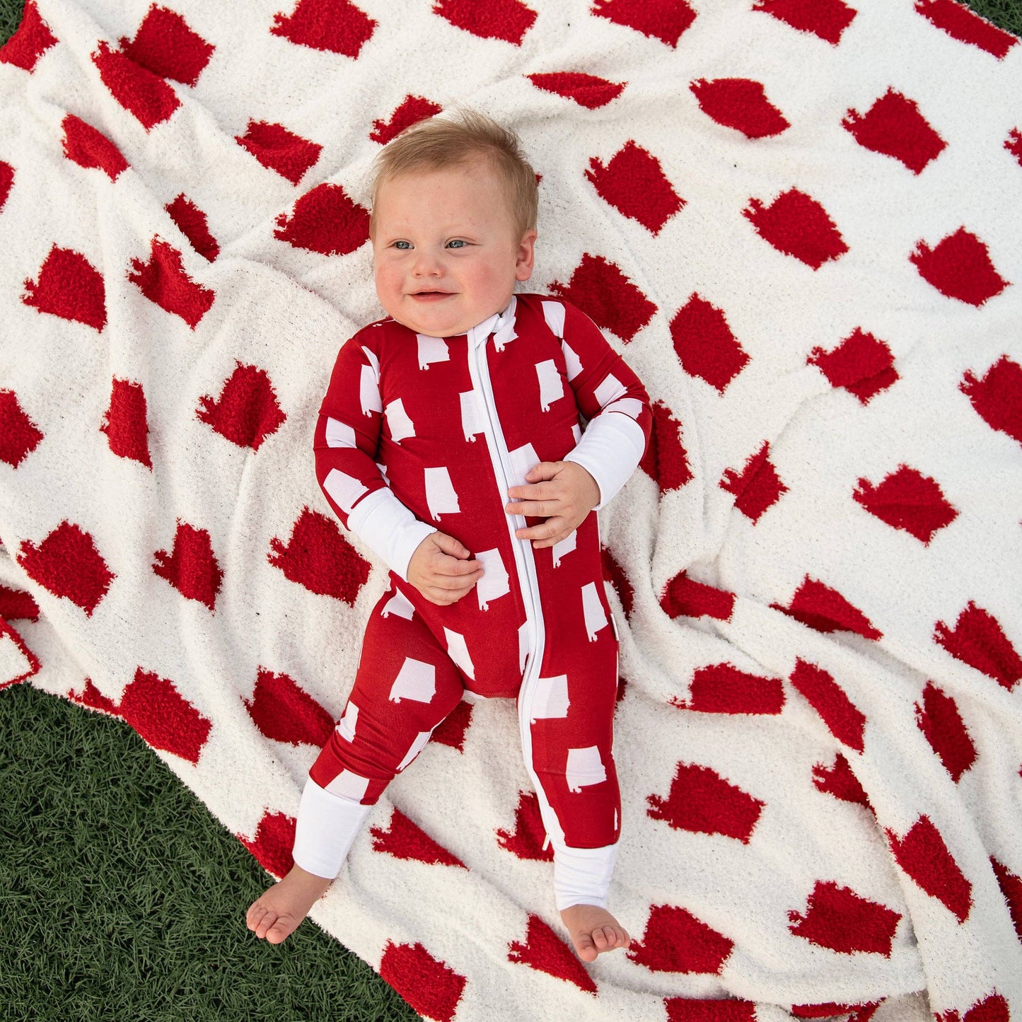 Bamboo Baby Zip-up Sleepies : Alabama Crismson