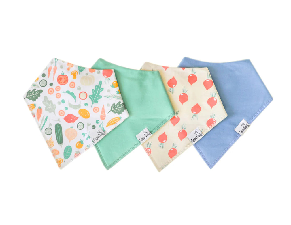 Veggies Baby Bandana Bibs (4-pack)