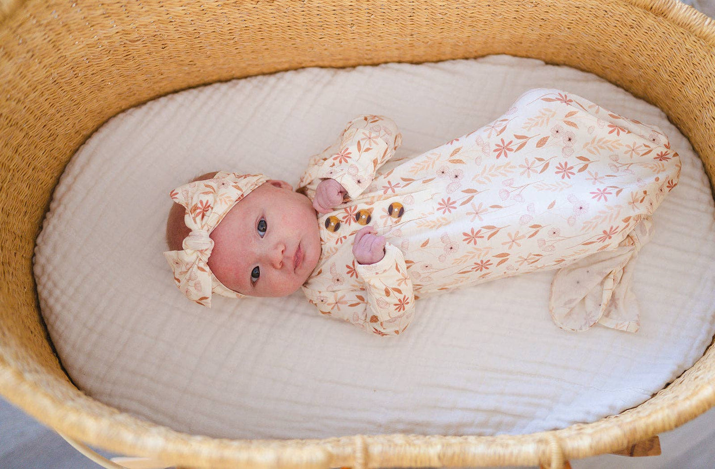 Wildflower Knotted Baby Gown