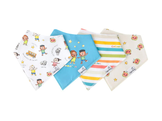 Cocomelon & Friends Bandana Bib Set (4-pack)