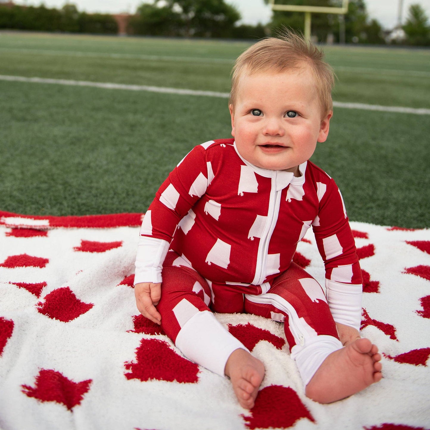 Bamboo Baby Zip-up Sleepies : Alabama Crismson