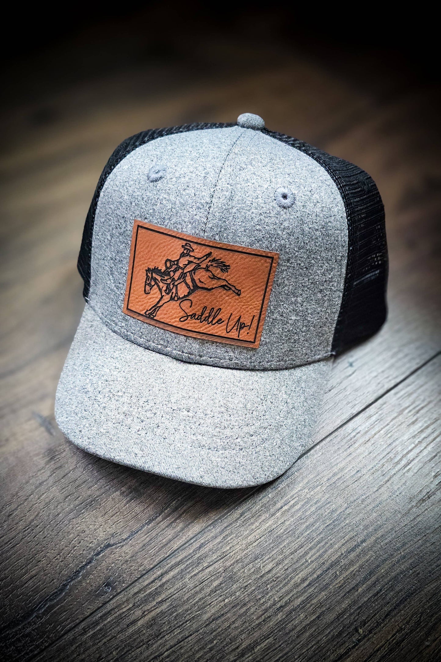 Saddle Up! Athletic Gray Toddler Hat