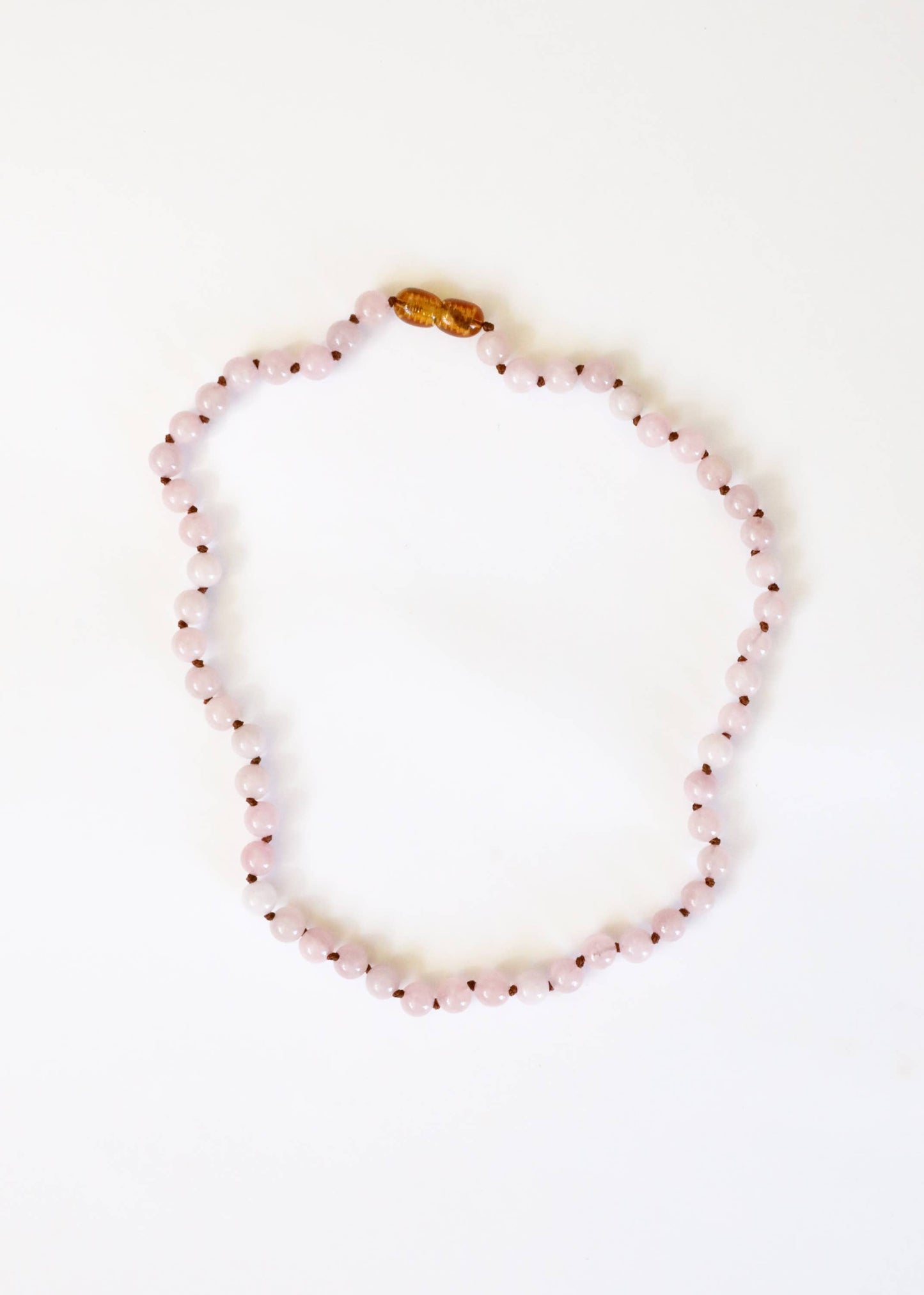 Pure Gemstone + Rose Quartz 11” Necklace