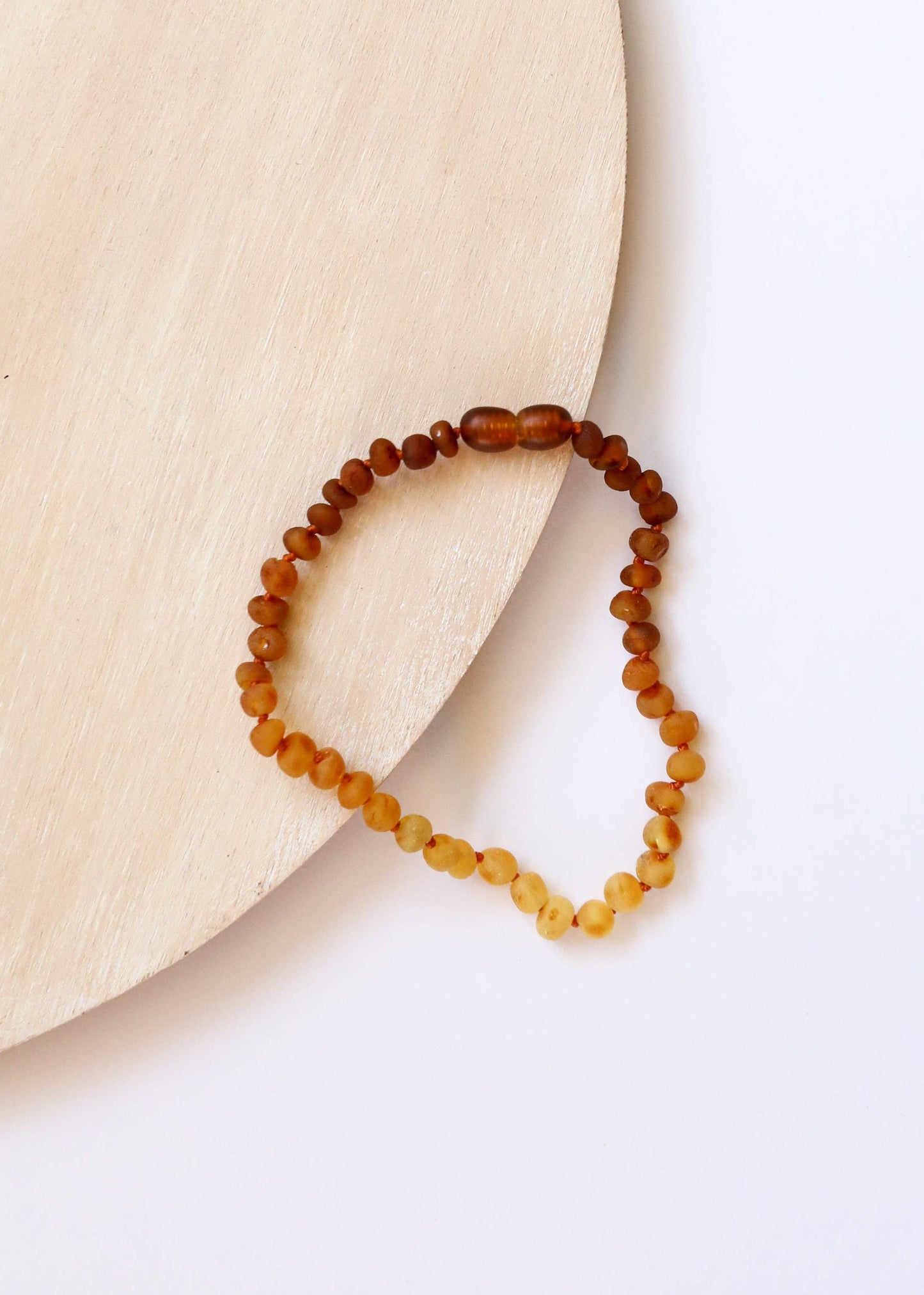 Raw Baltic Amber + Sunflower 12” Necklace