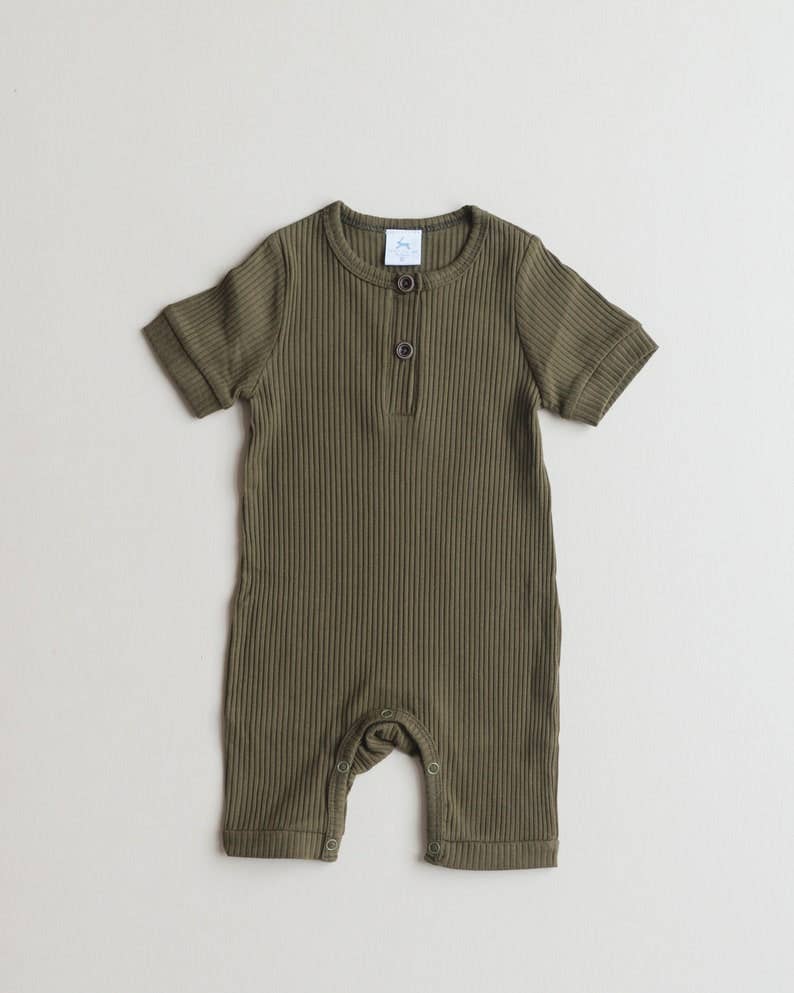 Ribbed Shortall Romper