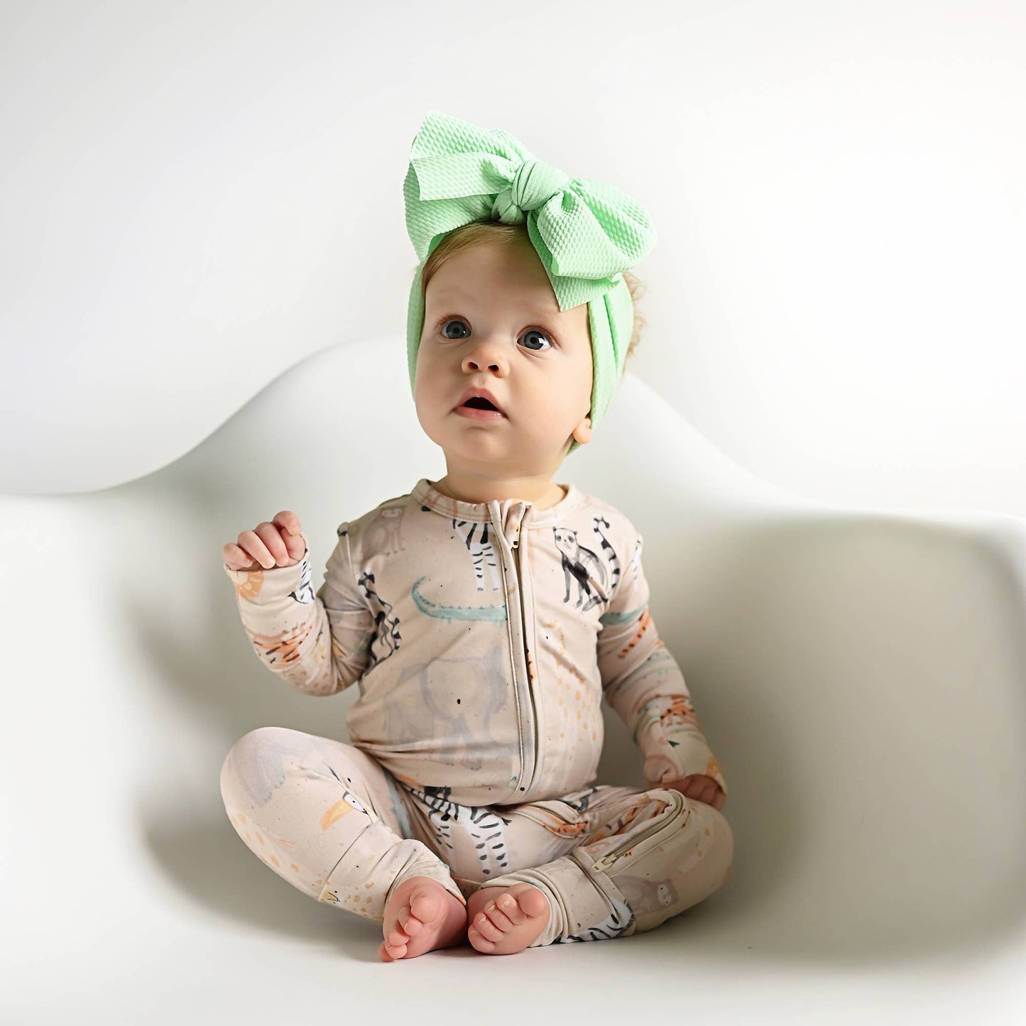 Bamboo Baby Pajama Sleepies Zip up: Arlo