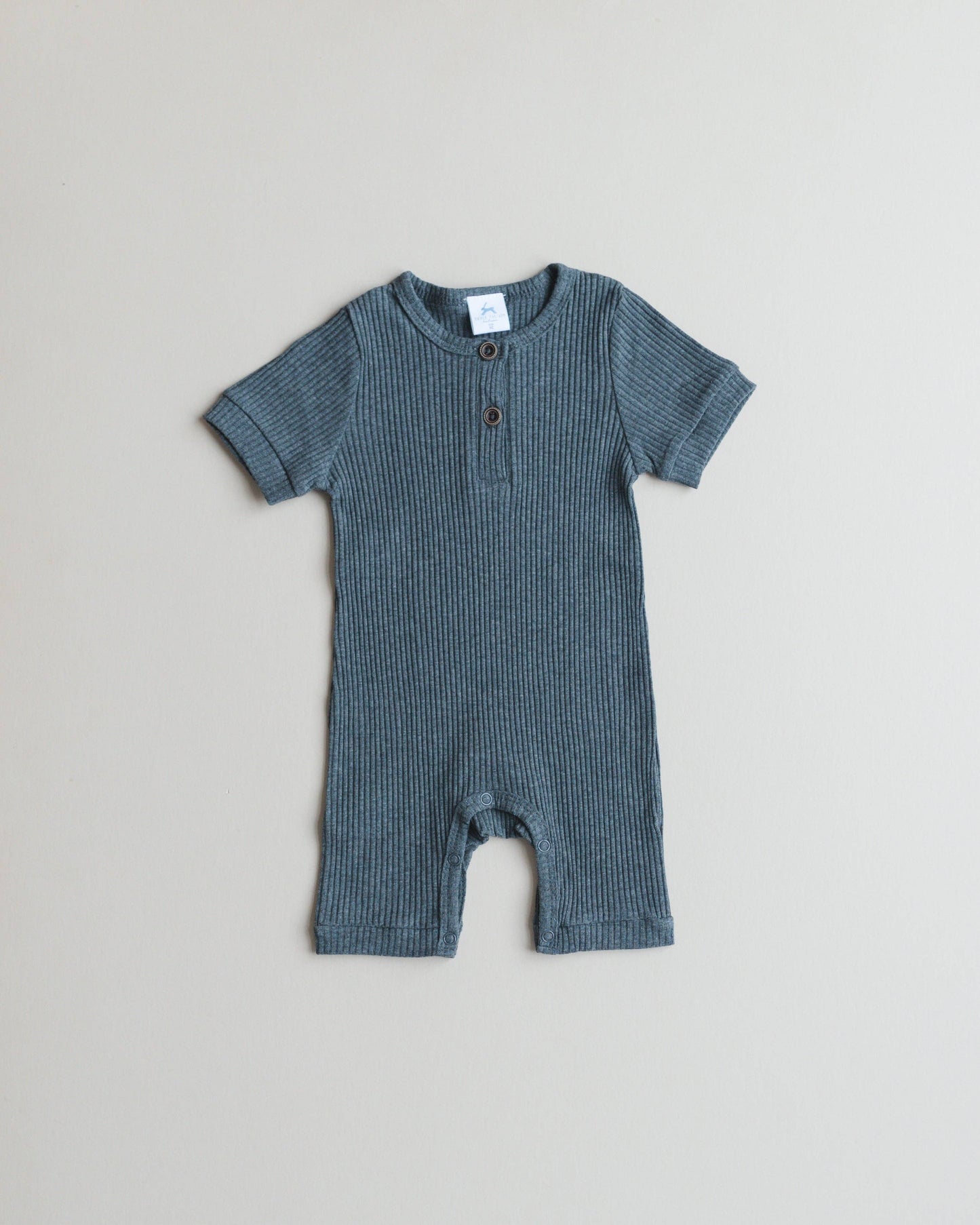 Ribbed Shortall Romper