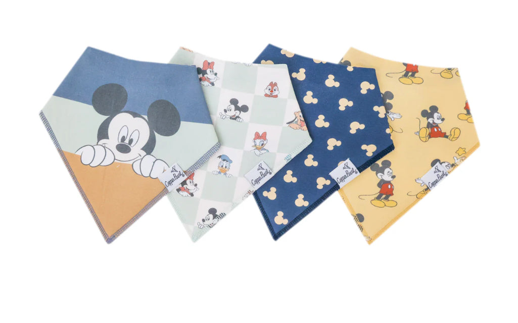 Mickey Mouse and Friends Bandana Bib Set (4-pack)