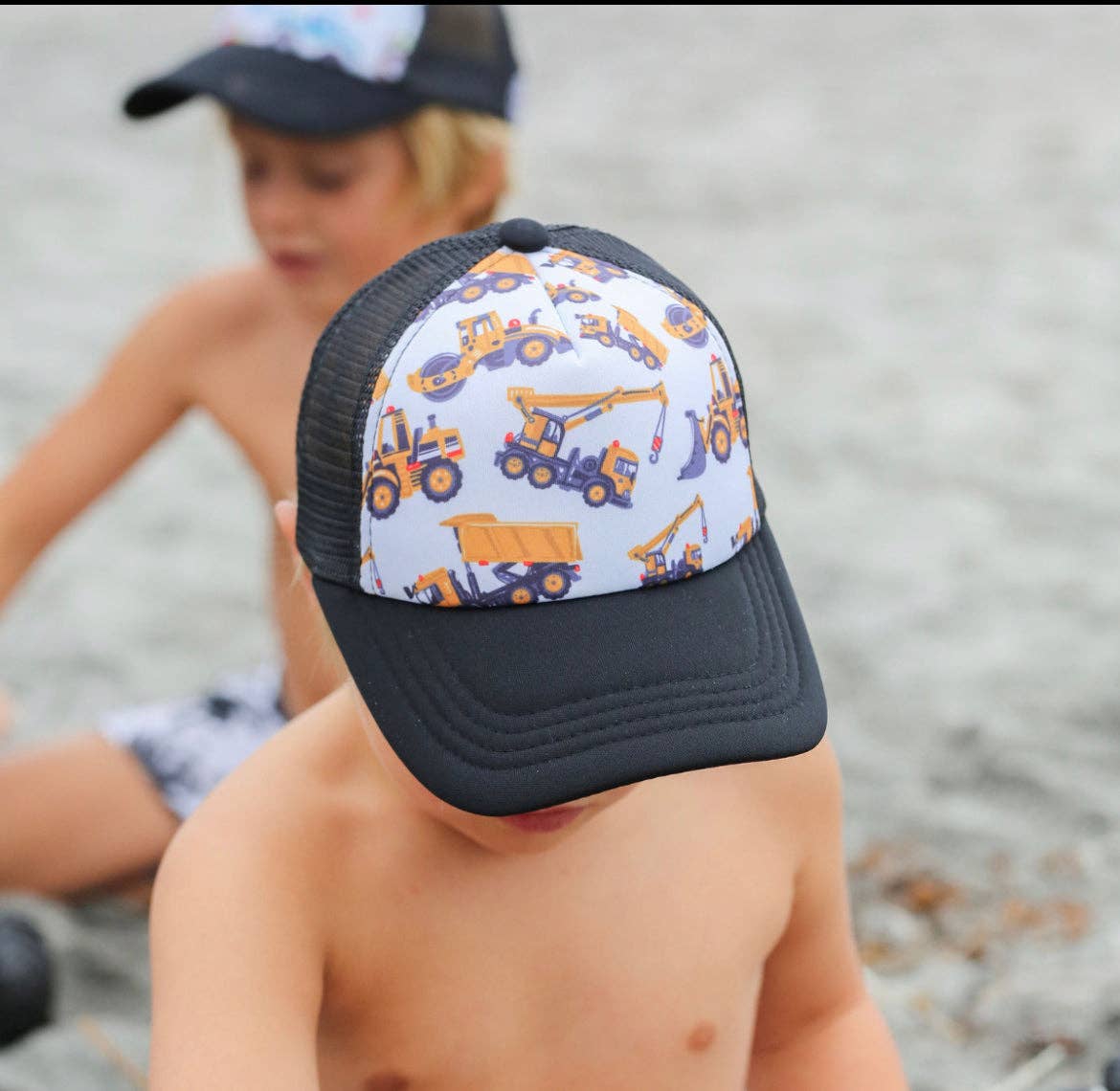 Tractors Trucker Hat: Toddler / Black