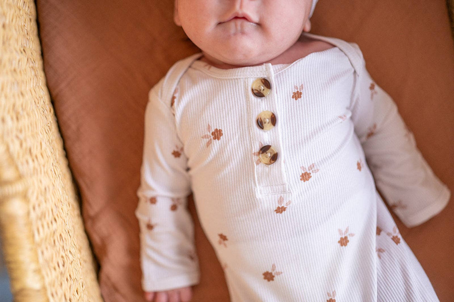 Fleur Knotted Baby Gown