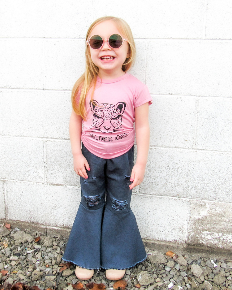 Barbie Bell Bottoms- Dark Denim