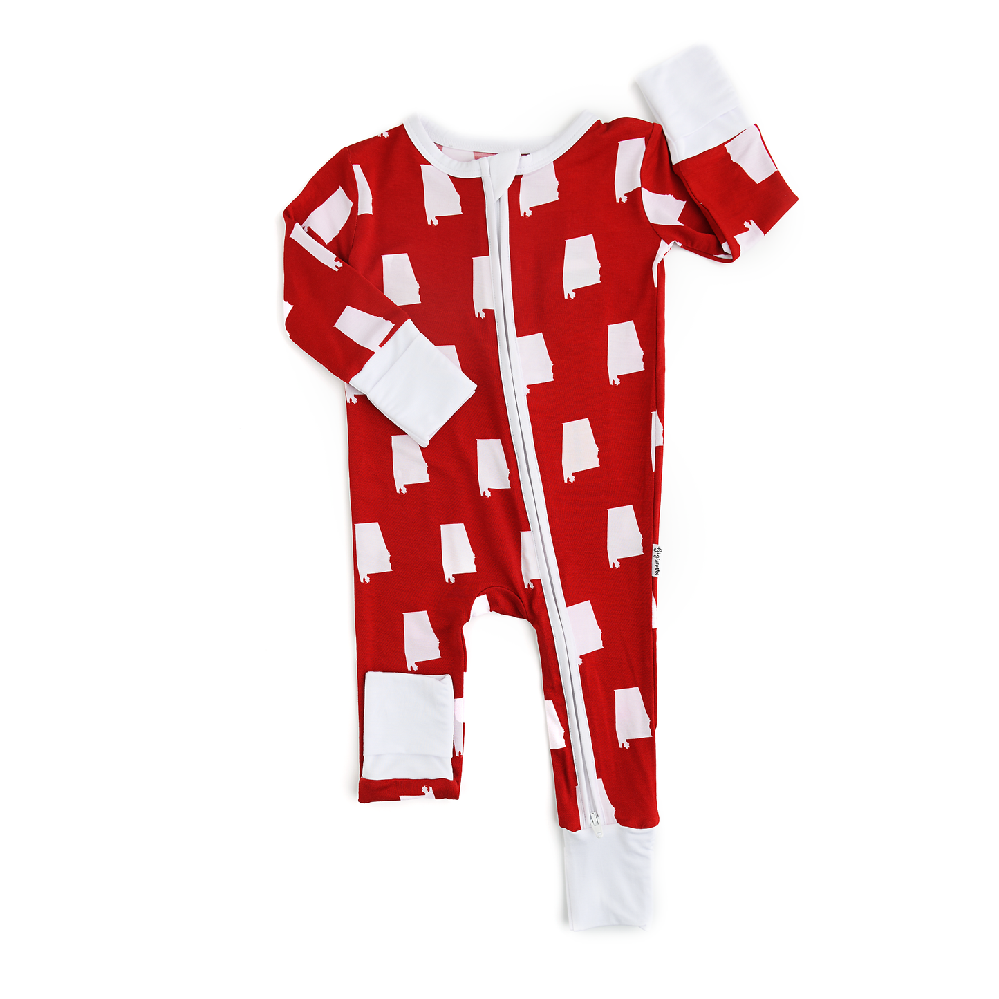 Bamboo Baby Zip-up Sleepies : Alabama Crismson