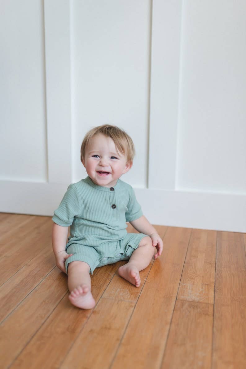 Ribbed Shortall Romper