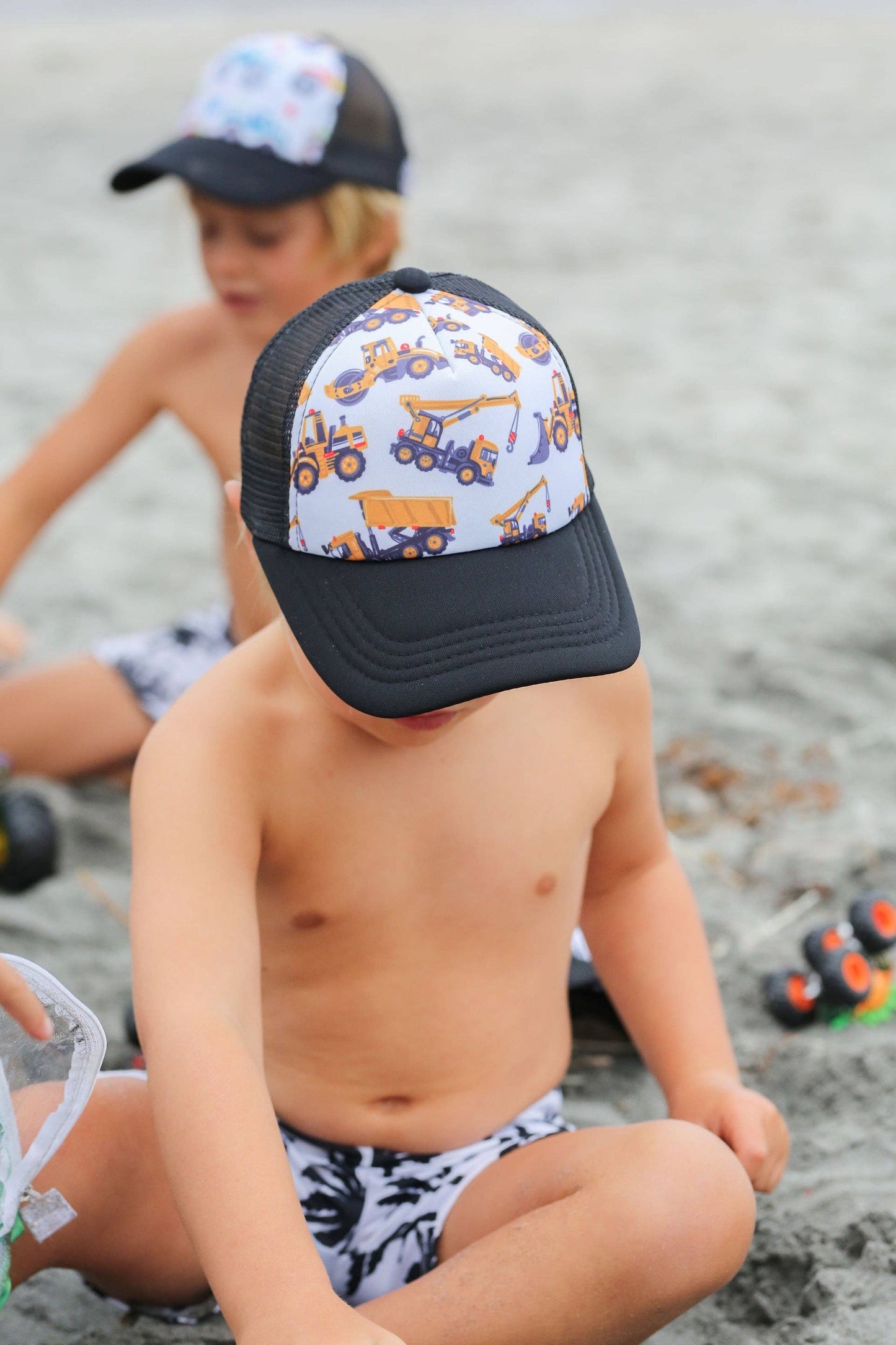 Tractors Trucker Hat: Toddler / Black