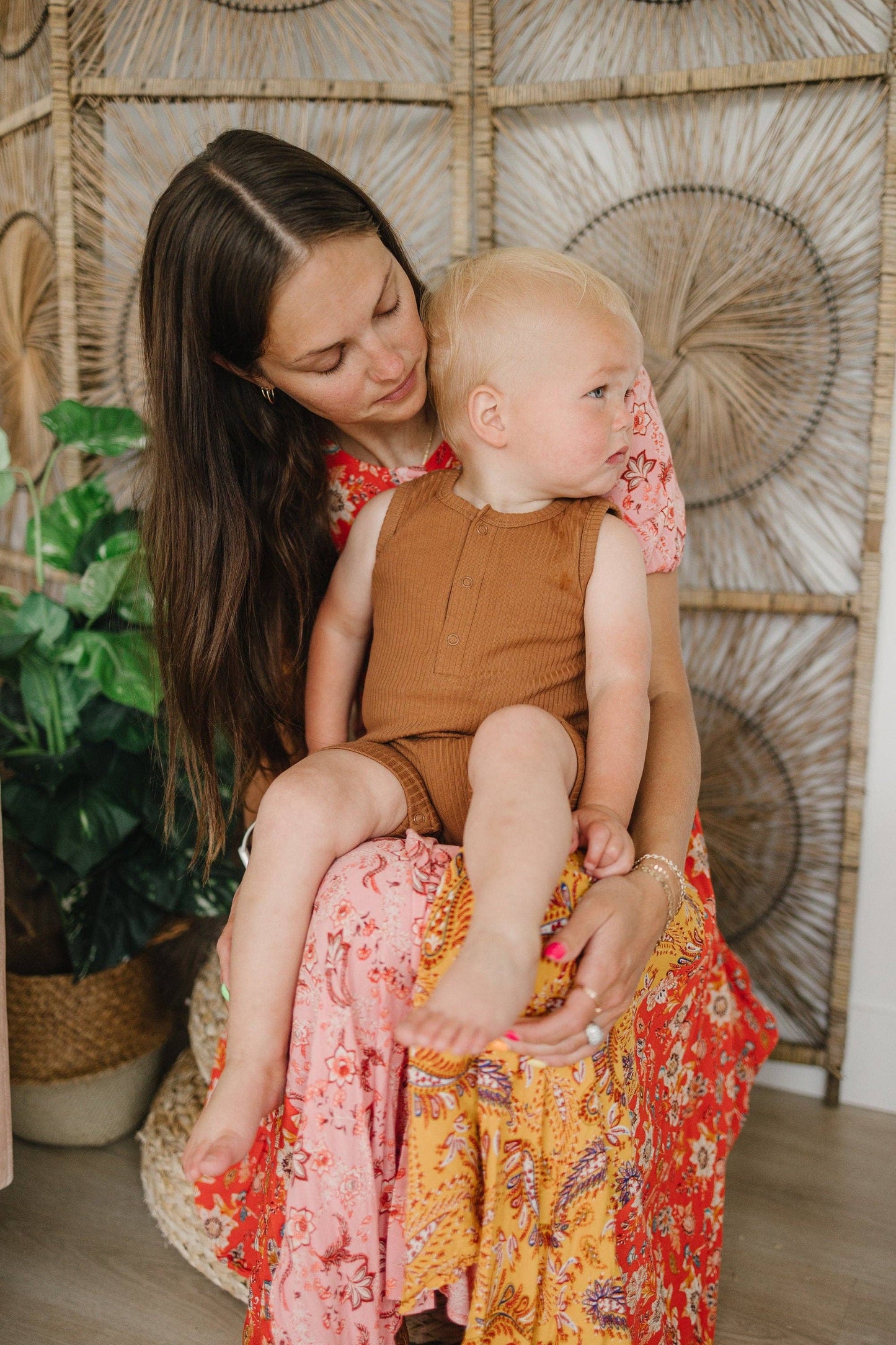 Organic Cotton Ribbed Sleeveless Romper