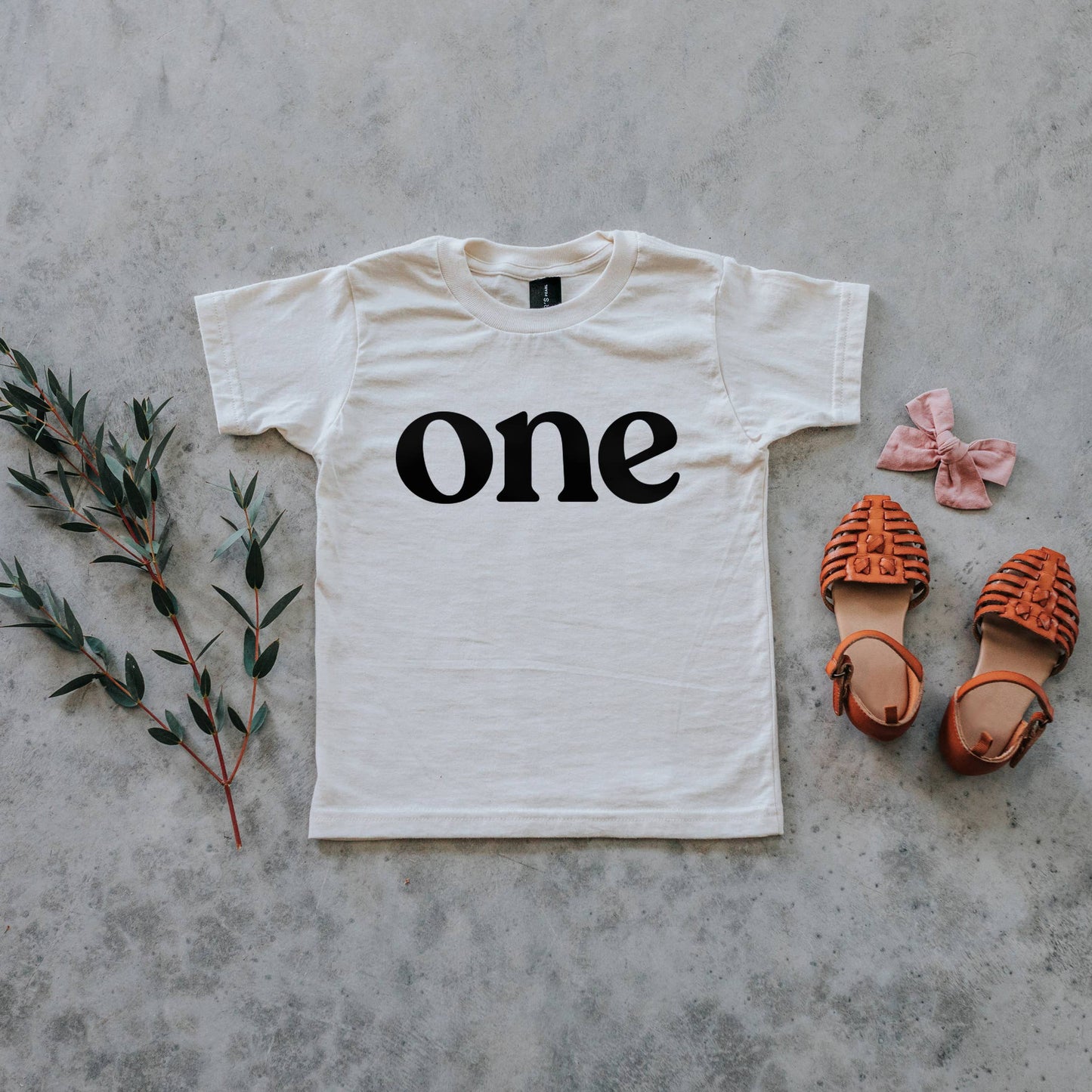 One Modern Birthday Tee • Cream Organic Cotton Unisex Shirt