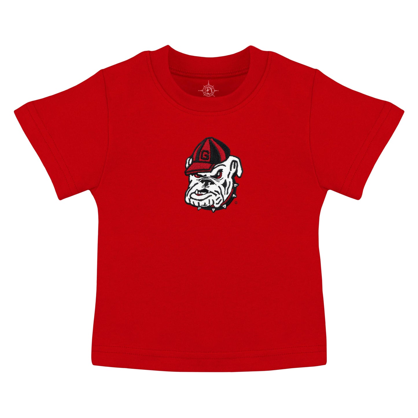 Georgia Bulldogs T-Shirt: Embroidered Red Bulldog Head