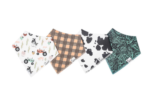 Jo Baby Bandana Bib Set (4-pack)