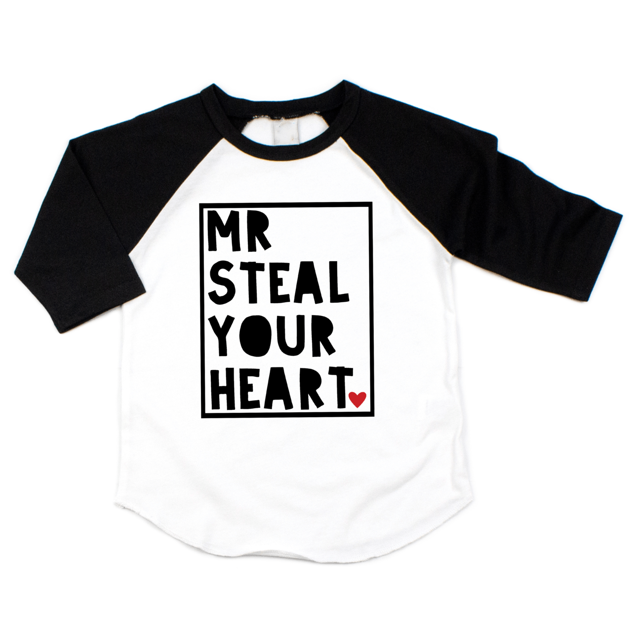 Mr Steal Your Heart Valentine's Shirt: Black