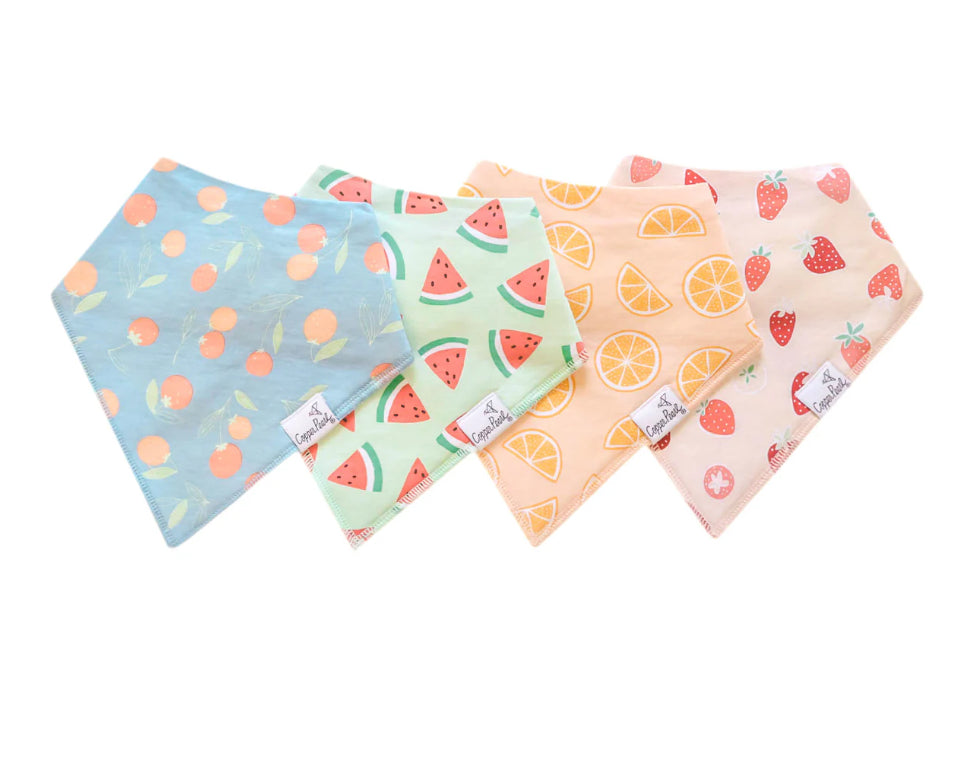 Clementine Baby Bandana Bibs (4-pack)