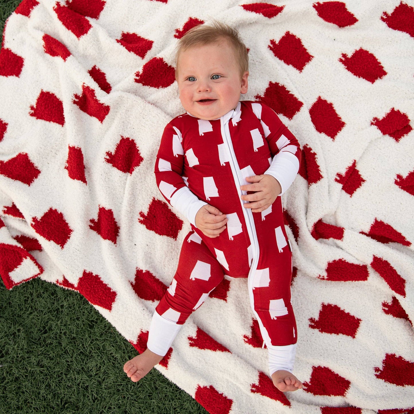 Bamboo Baby Zip-up Sleepies : Alabama Crismson