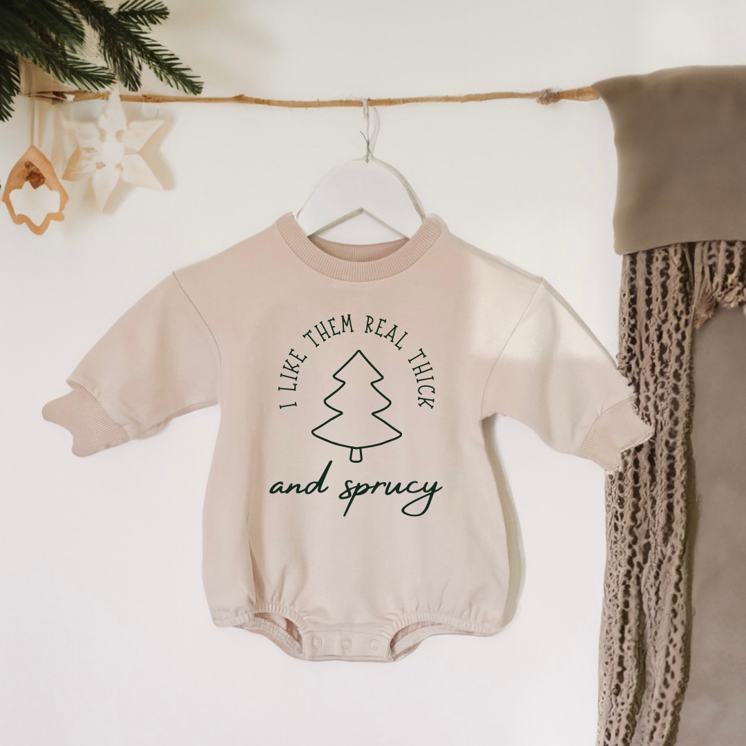 PREORDER Holiday Organic Cotton Baby Rompers: 3-6m / Message With Design Choice