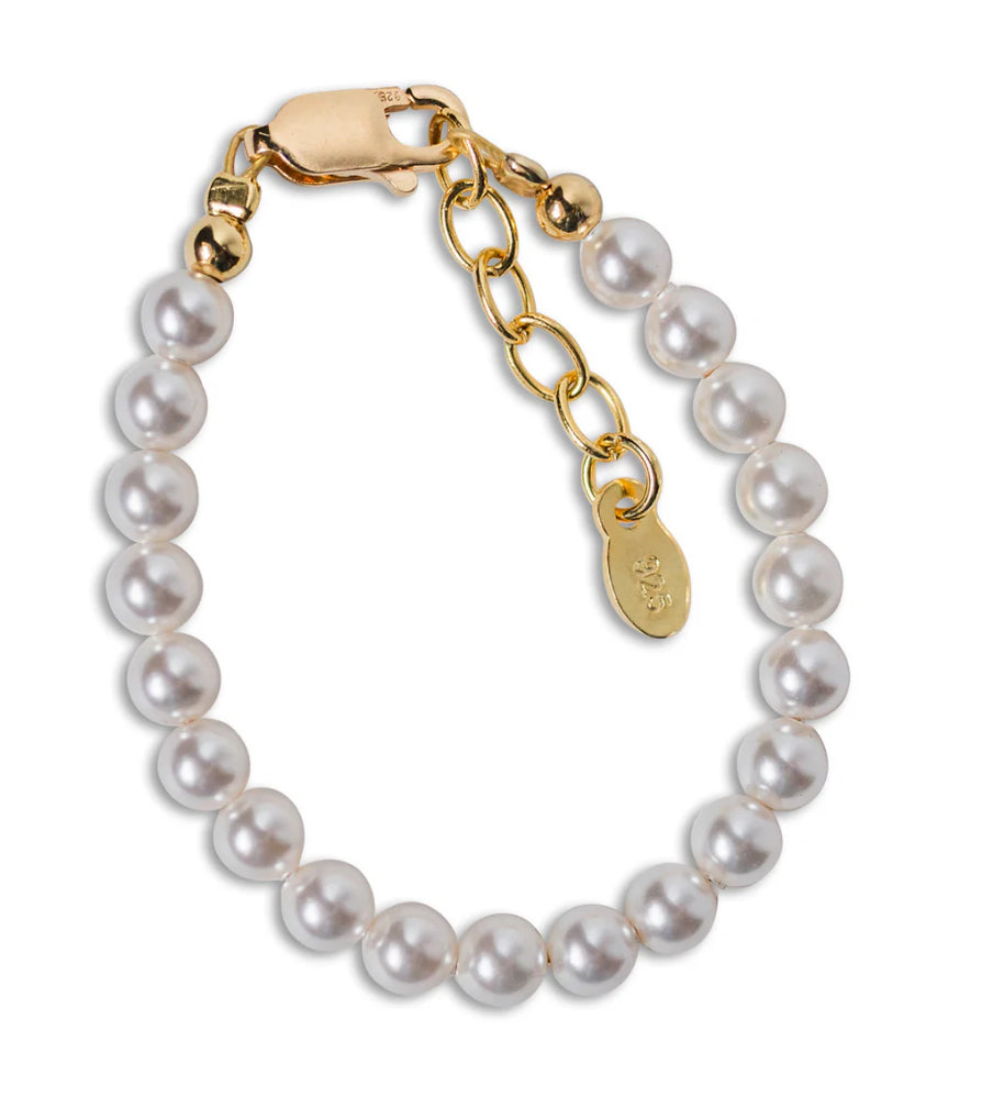 Audrey Gold Plated Bracelet with Swarovski Pearls