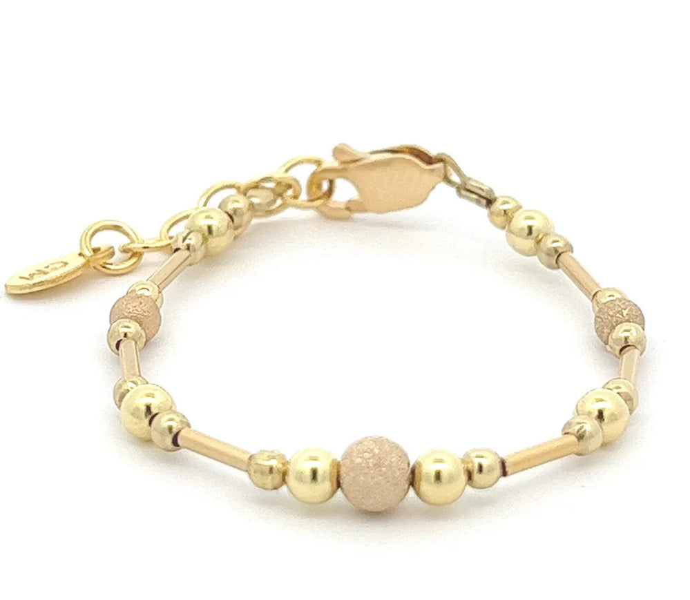 Reese Gold Plated Bracelet with Liquid Gold and Sparkle Accent Beads