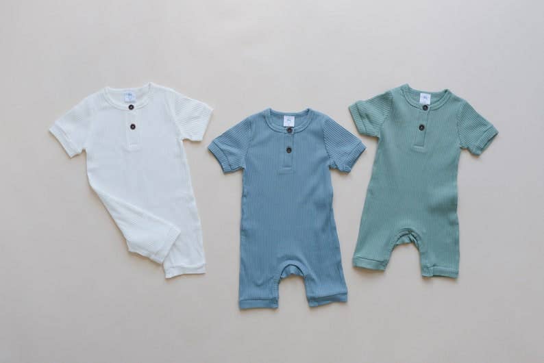 Ribbed Shortall Romper