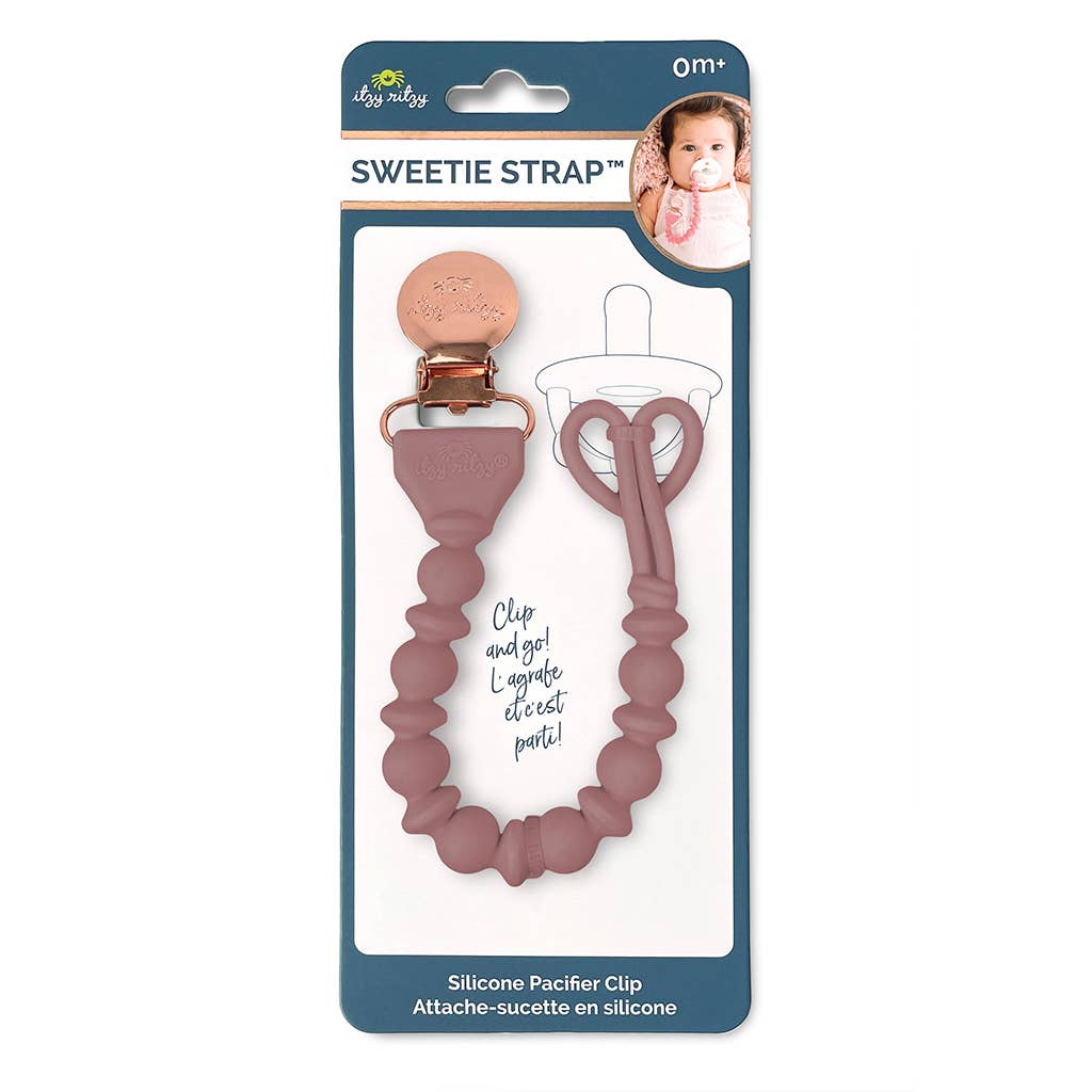 Silicone One-Piece Pacifier Clips: Succulent Green