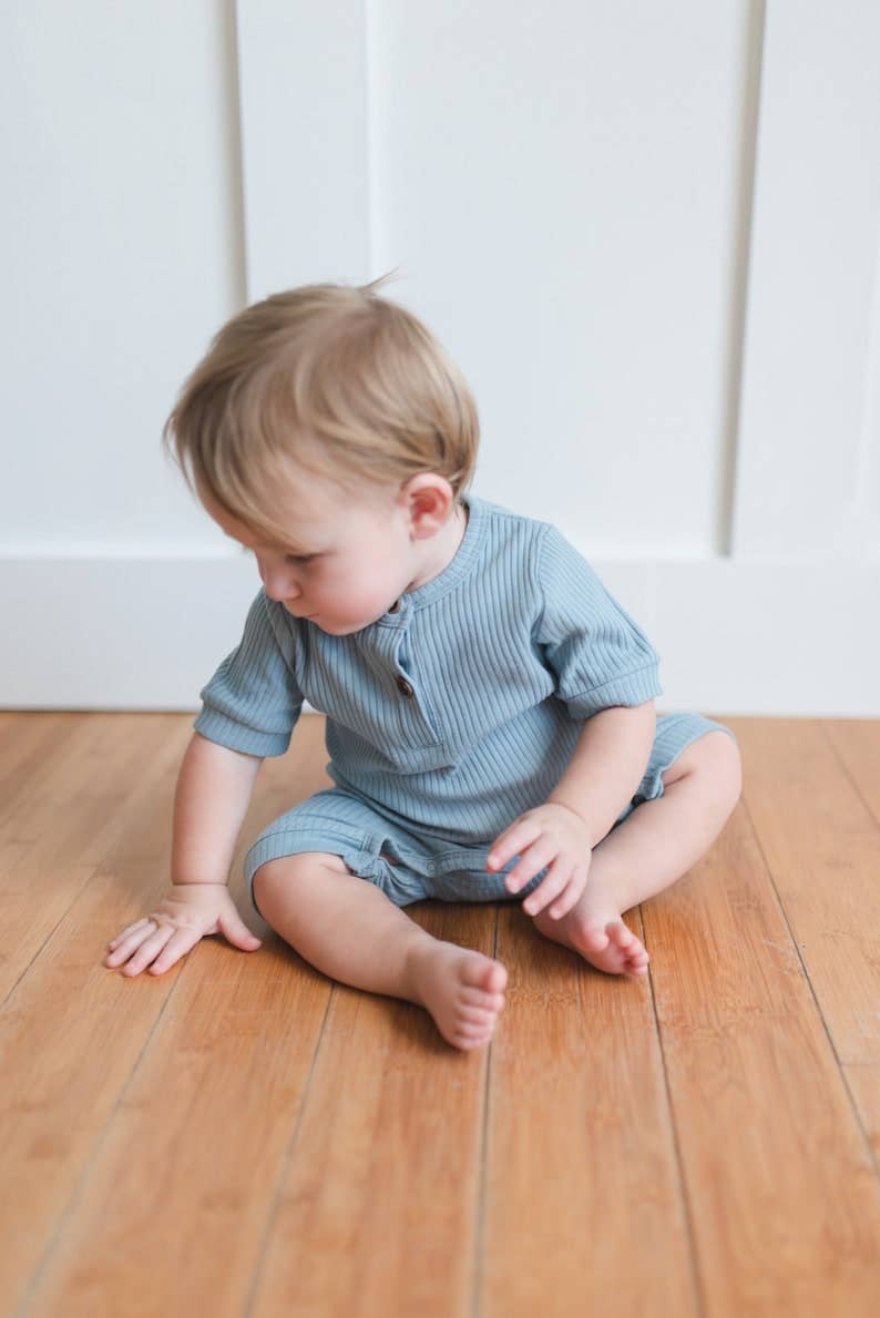 Ribbed Shortall Romper