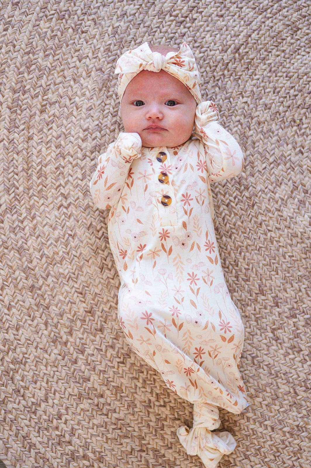 Wildflower Knotted Baby Gown