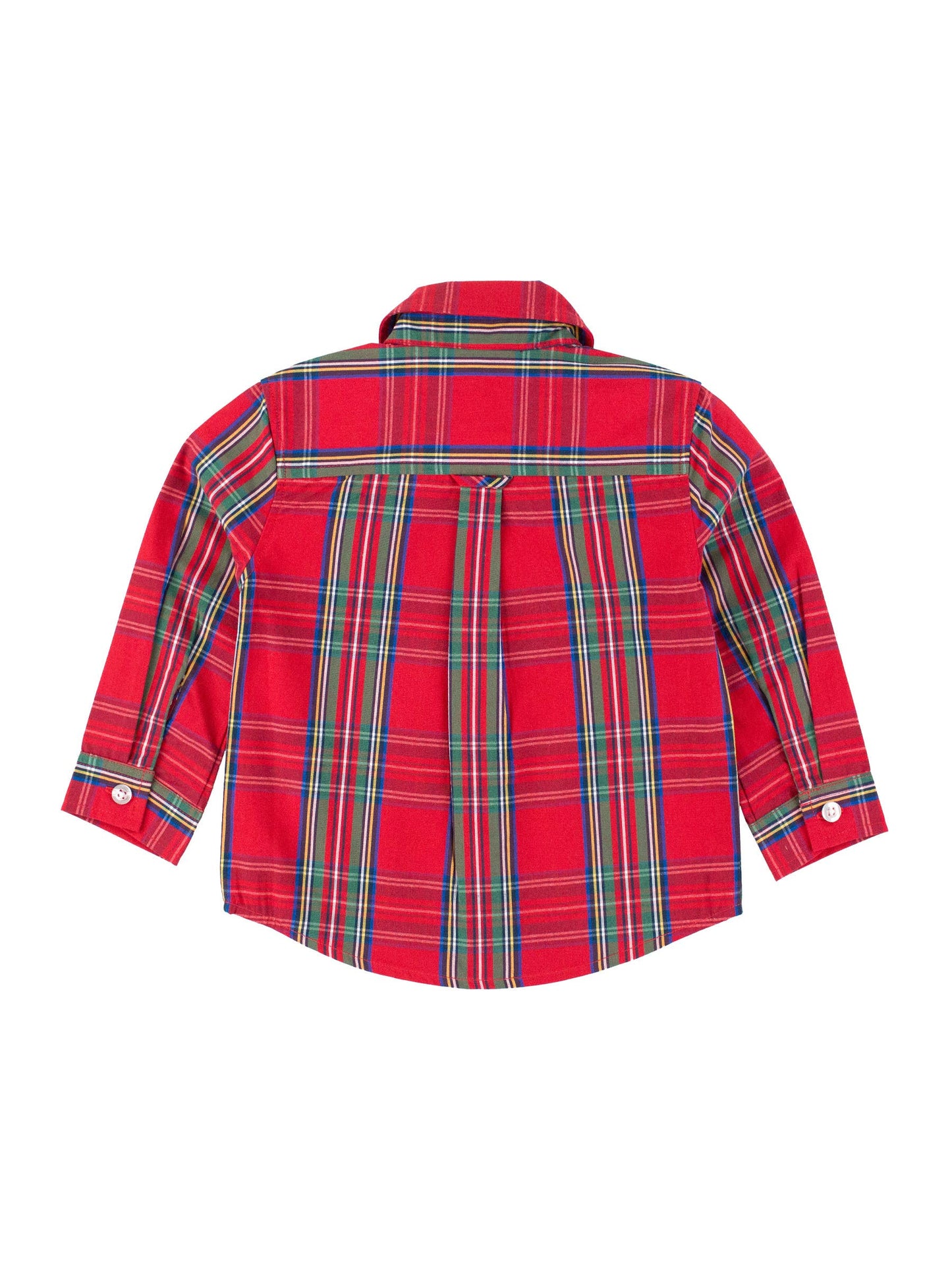 Tis The Season Plaid Long Sleeve Button Down Shirt