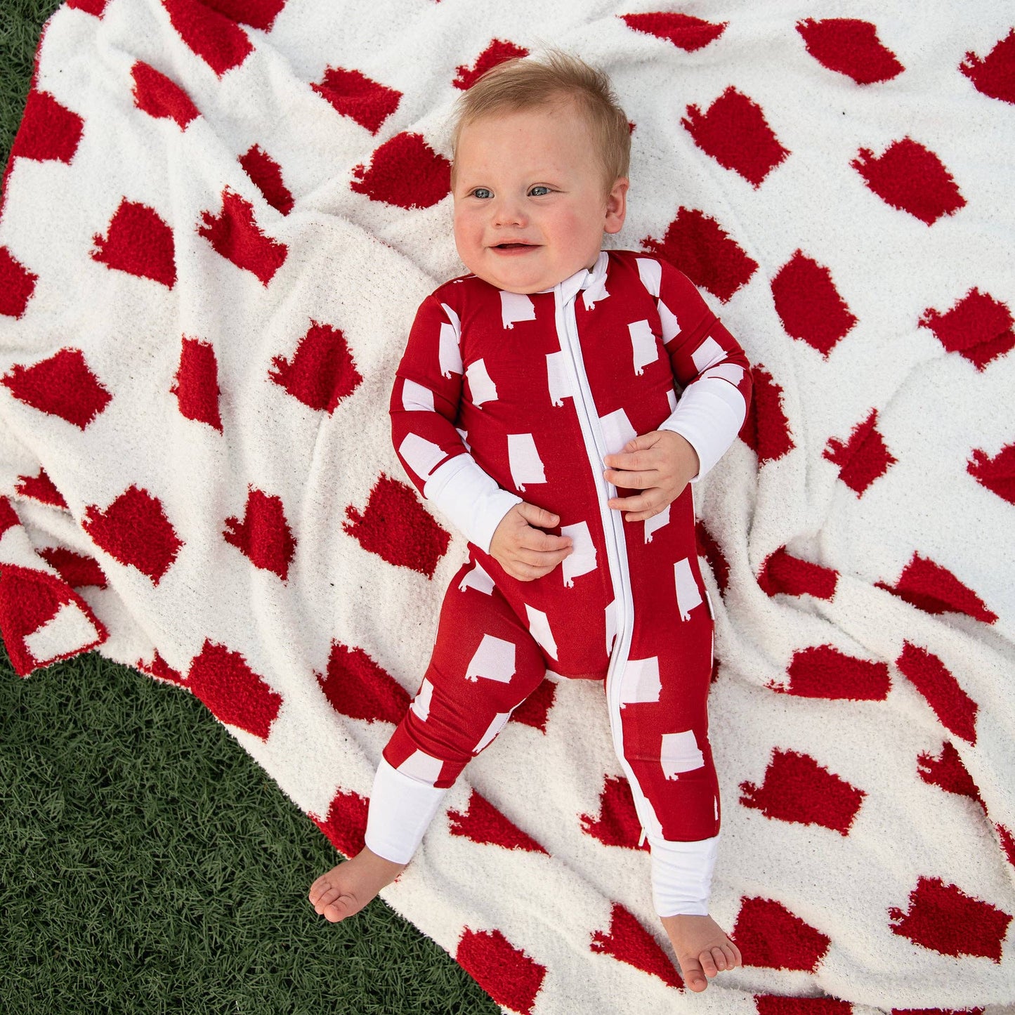 Bamboo Baby Zip-up Sleepies : Alabama Crismson