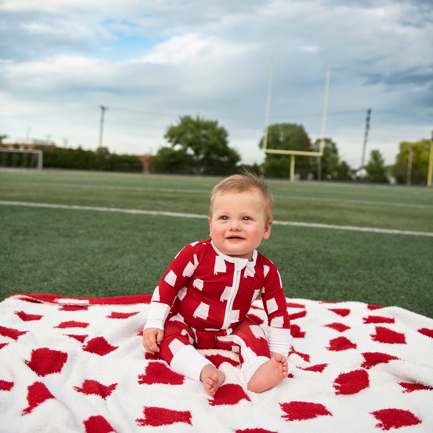 Bamboo Baby Zip-up Sleepies : Alabama Crismson