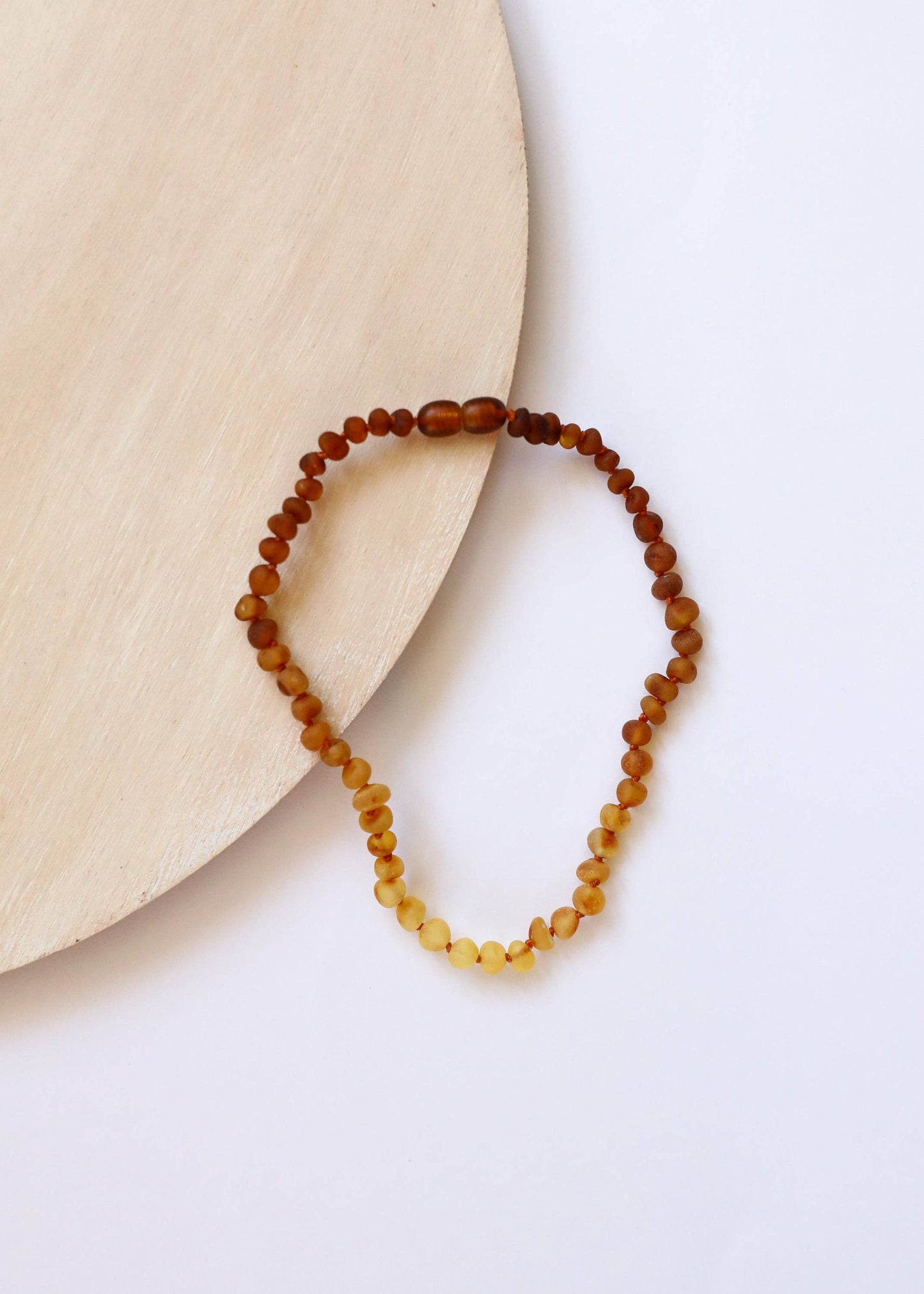 Raw Baltic Amber + Sunflower 12” Necklace