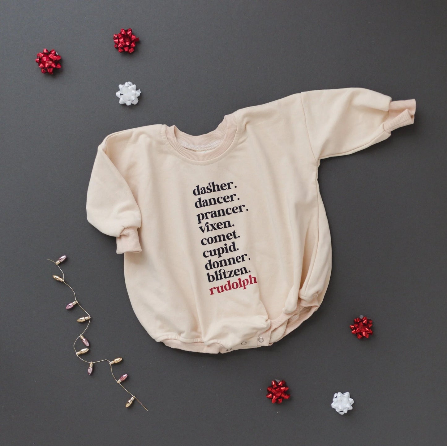 Reindeer Names Oversized Sweatshirt