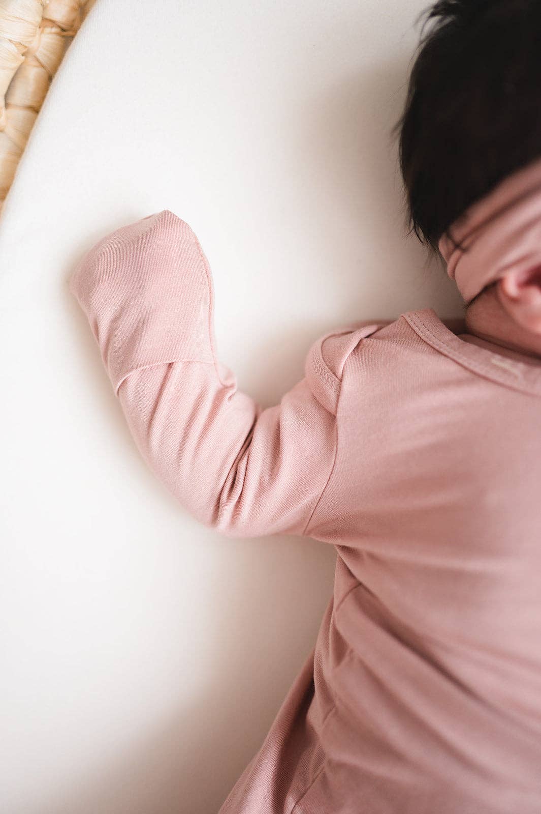 Dusty Pink Knotted Baby Gown