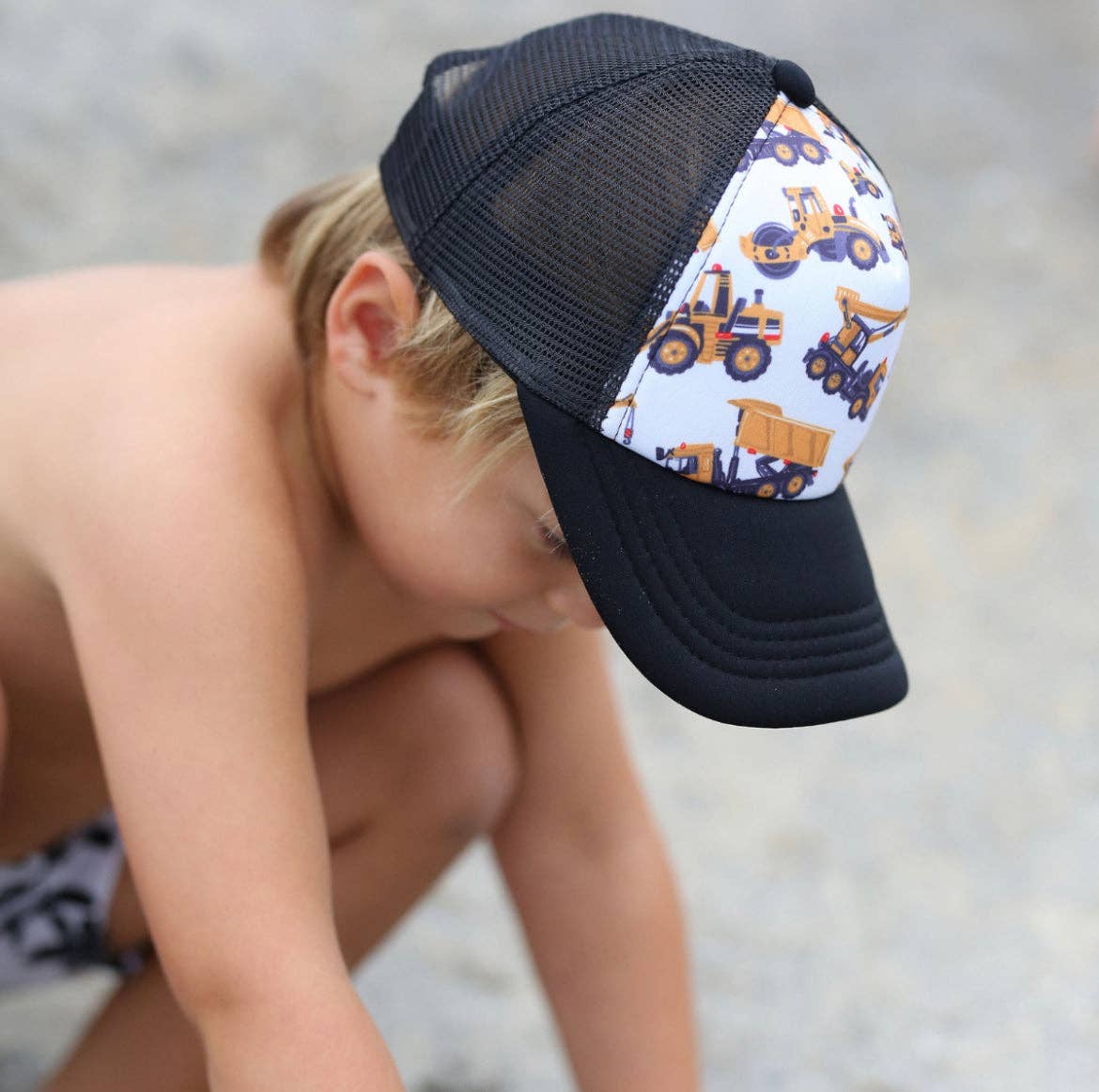 Tractors Trucker Hat: Toddler / Black