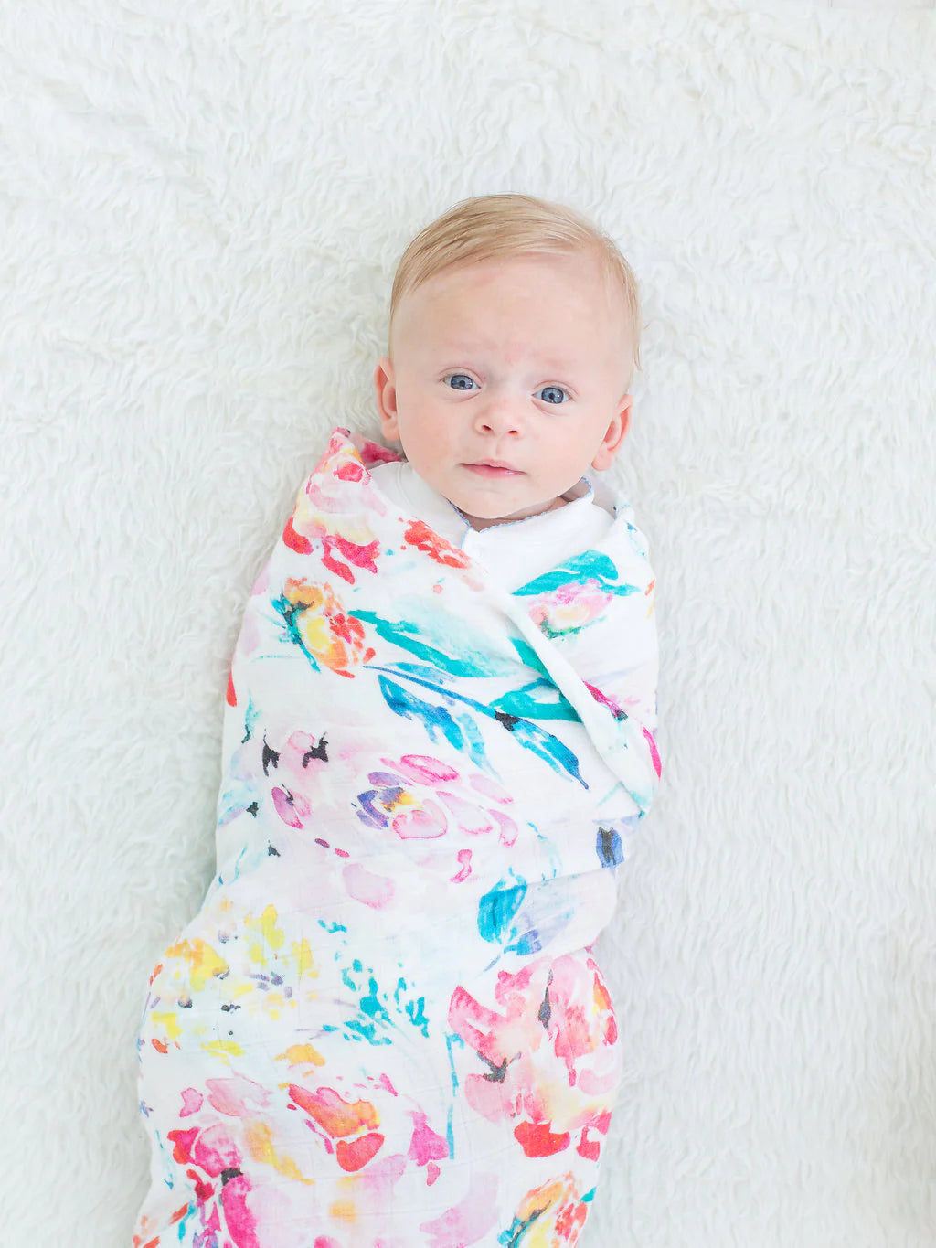 Bamboo and Organic Cotton Muslin Swaddle Blanket