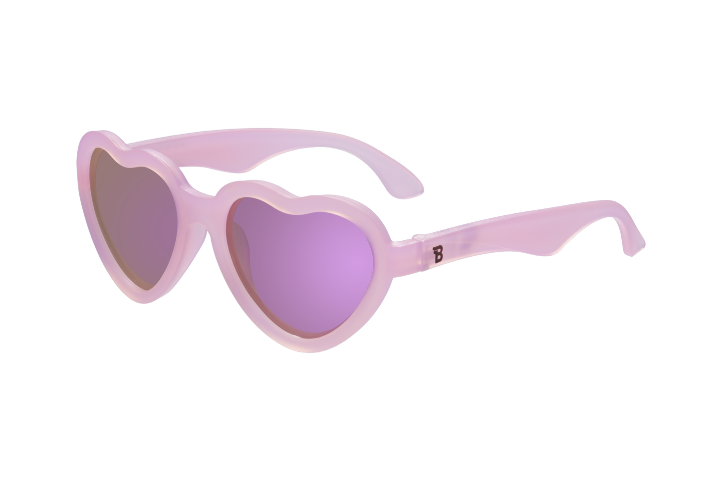 Polarized Heart: Frosted Pink | Purple Mirrored Lens