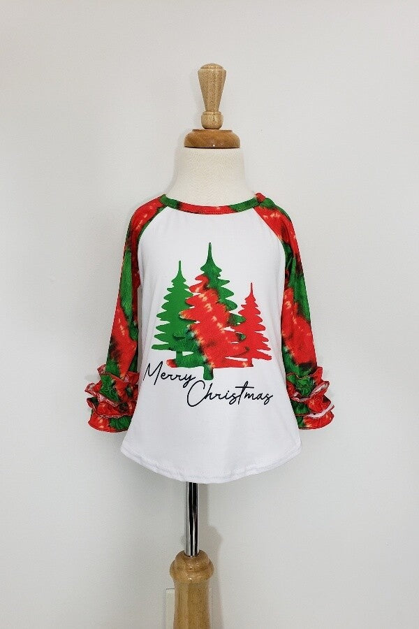 Tie Dye Christmas Raglan