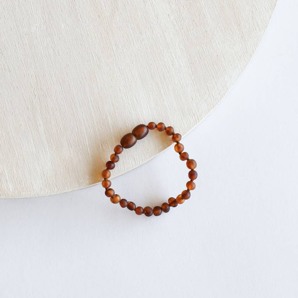 Raw Cognac Amber Anklet or bracelet