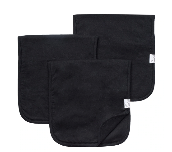 Black Basics Burp Cloth Set