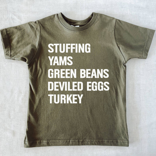 Thanksgiving dinner toddler tee