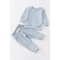 Blue Long Sleeve 2pc Baby Set