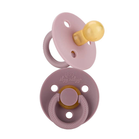 Itzy Soother Natural Rubber Paci Sets- Orchid + Lilac