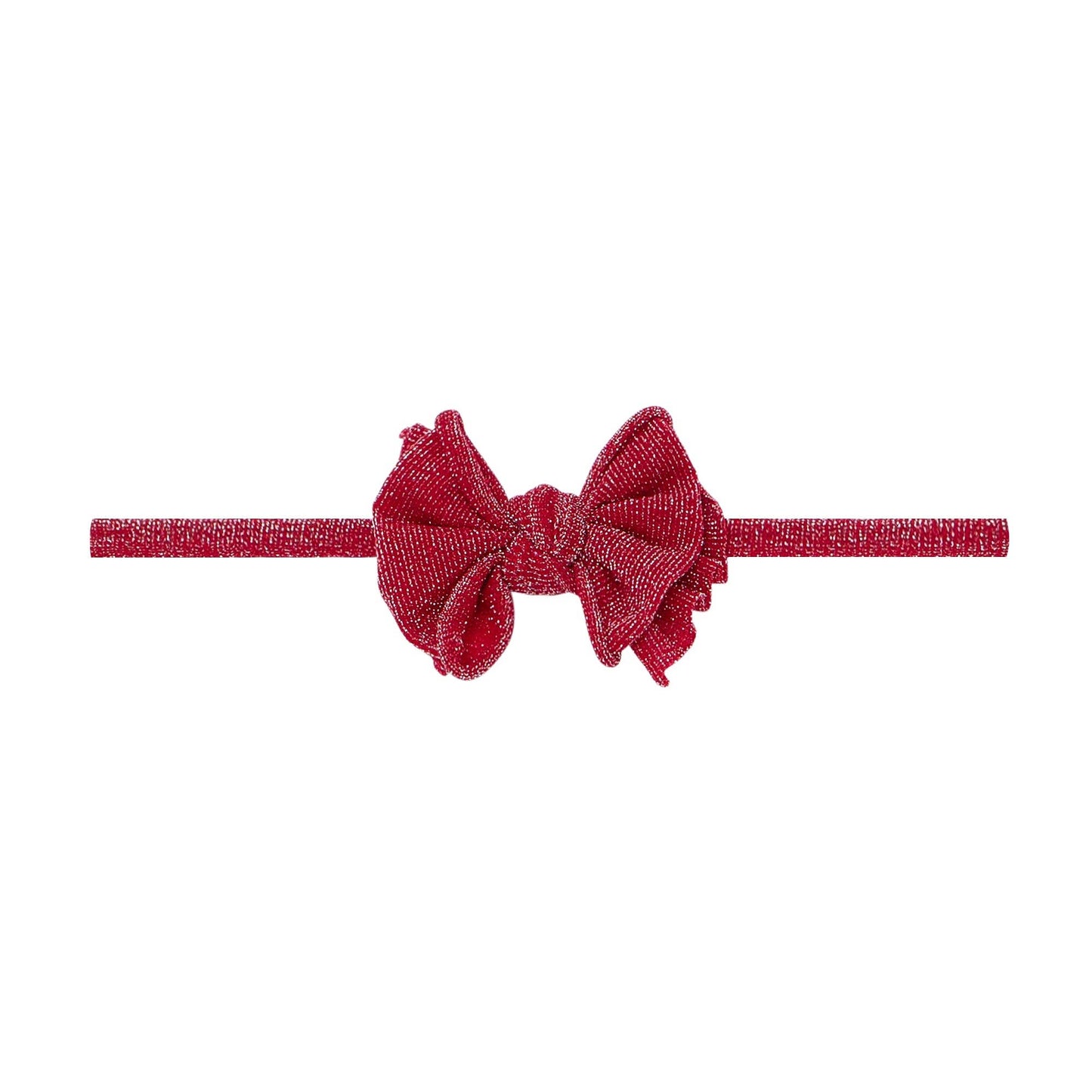 Baby Bling Bows - METALLIC BABY FAB SKINNY: red